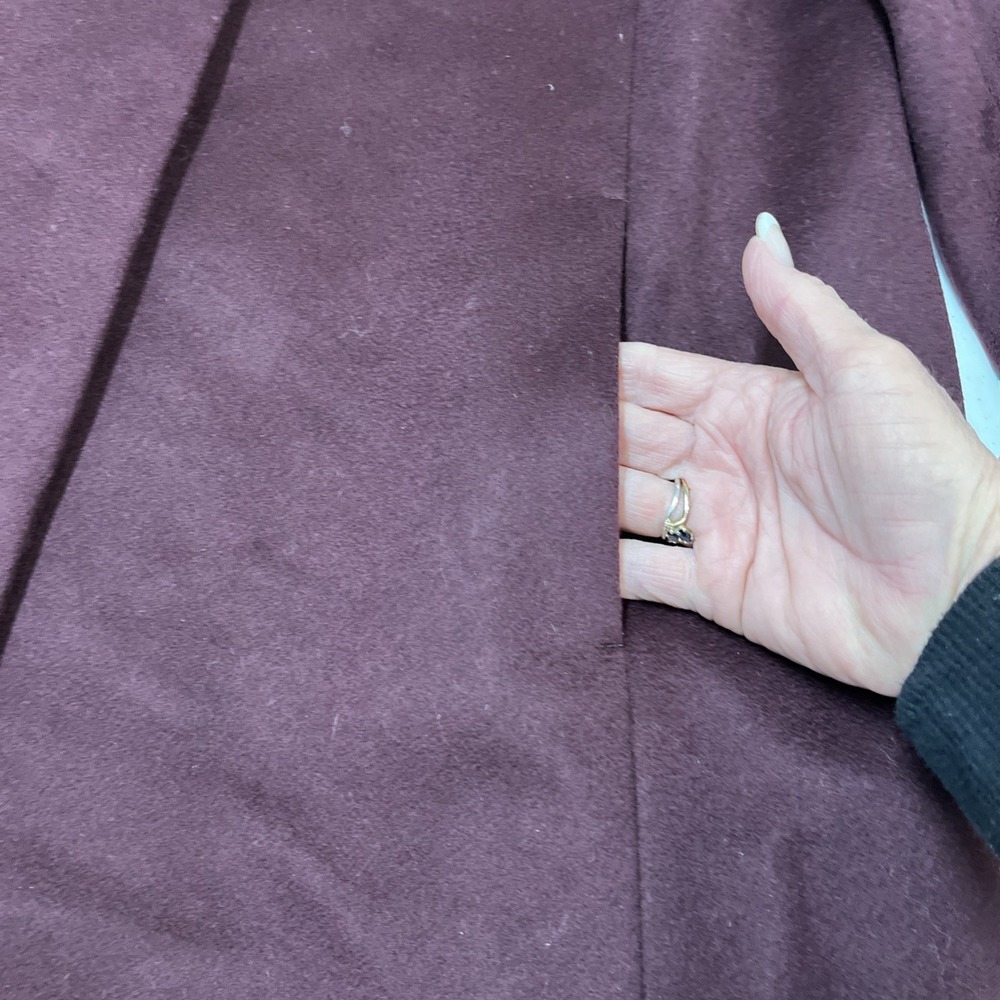 Cinzia Rocca Icons Coat Wool Cashmere Blend Dark Purple 16 Professional Classic - Picture 14 of 16
